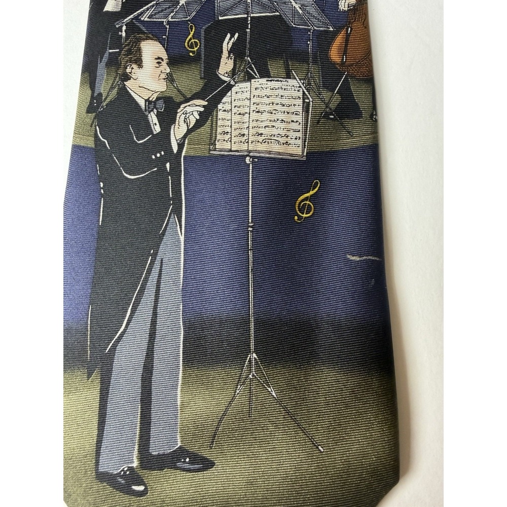 Utopia 100% Silk Orchestra Conductor Novelty Tie‎ 60" Classic Width - Picture 9 of 13